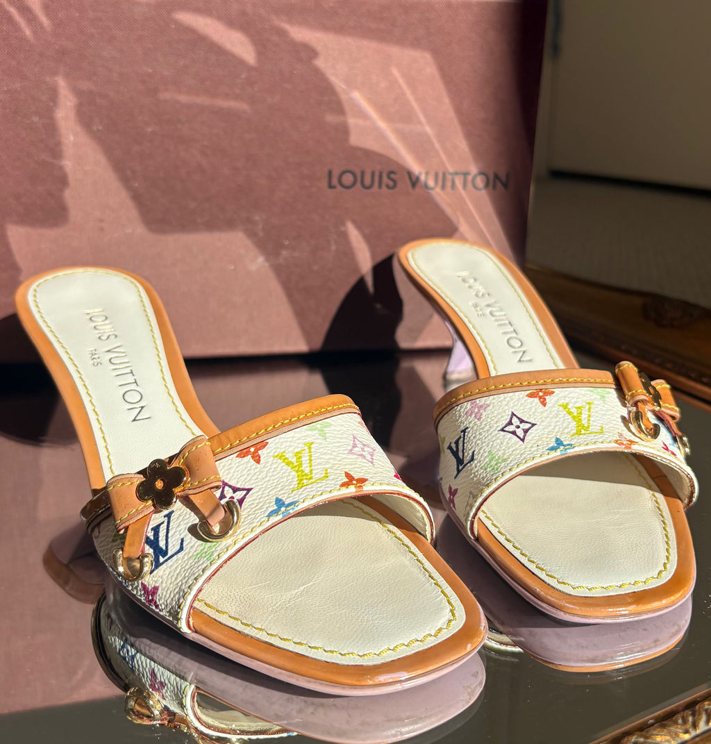 Louis Vuitton x Murakami kitten mules (35.5)