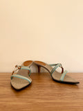 Gucci x Tom Ford strappy baby blue kitten heels (35.5)