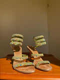 Vintage Rene Caovilla Swarovski cleo wrap heels (37)