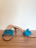 Prada blue croc embossed mules (37)
