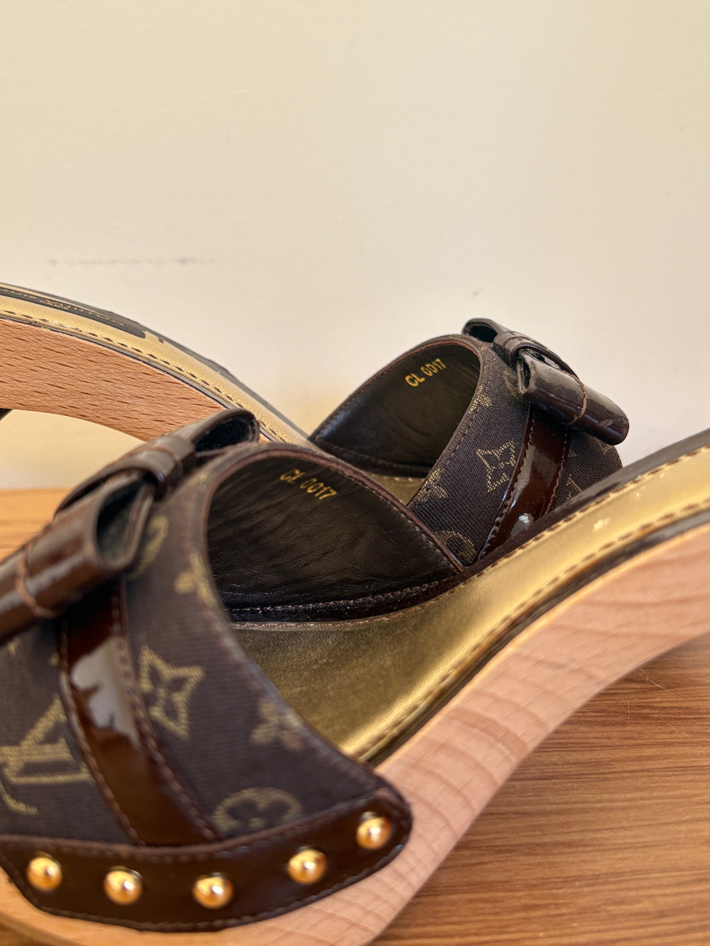 Louis Vuitton x Marc Jacobs era Monogram wood platform mules (36)