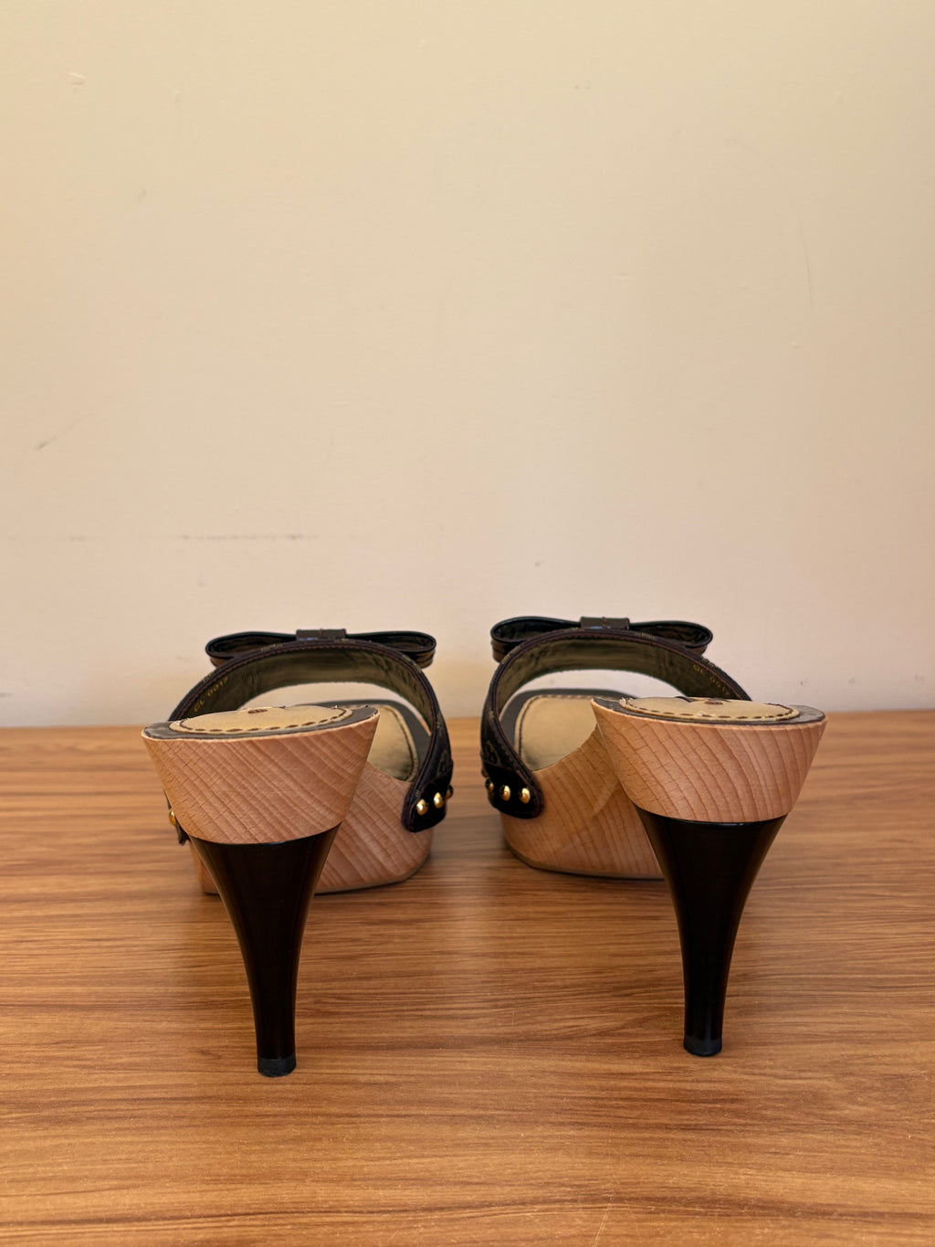 Louis Vuitton x Marc Jacobs era Monogram wood platform mules (36)