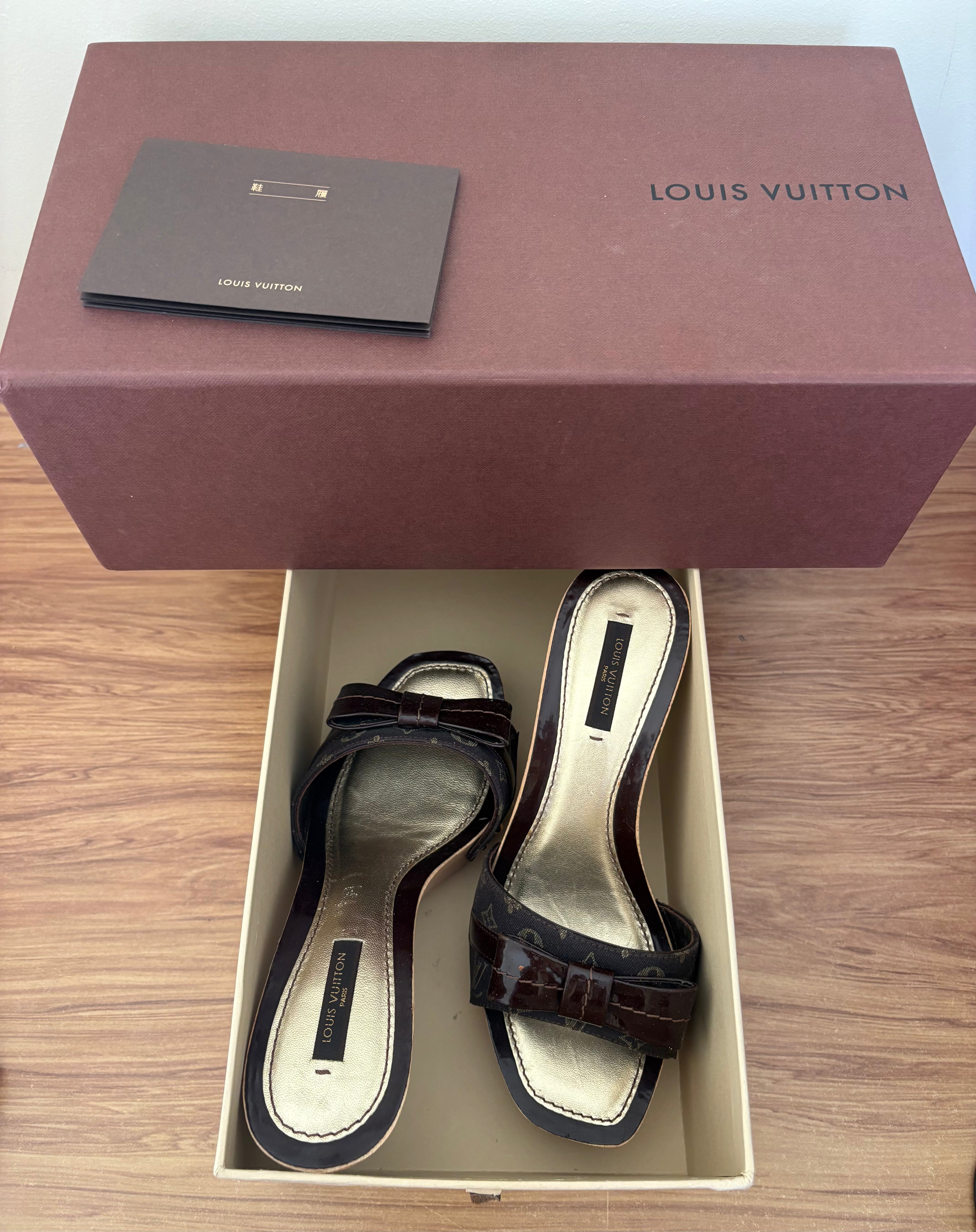 Louis Vuitton x Marc Jacobs era Monogram wood platform mules (36)