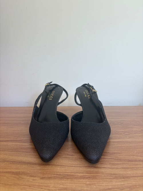 Gucci x Tom Ford 2001  denim slingback pumps (37)