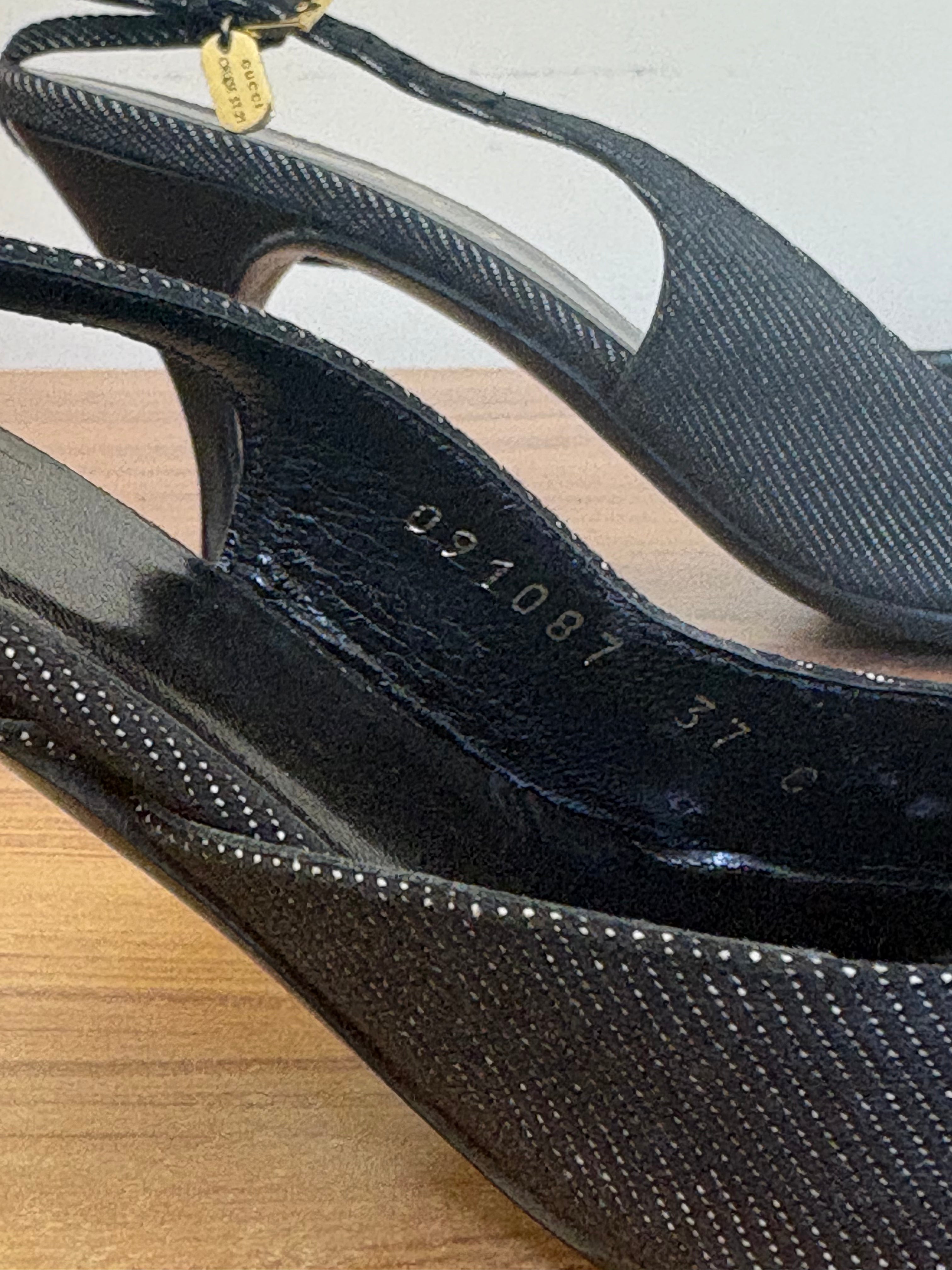 Gucci x Tom Ford 2001  denim slingback pumps (37)