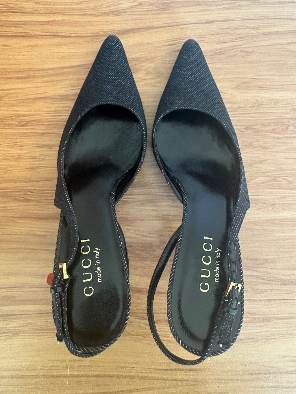 Gucci x Tom Ford 2001  denim slingback pumps (37)