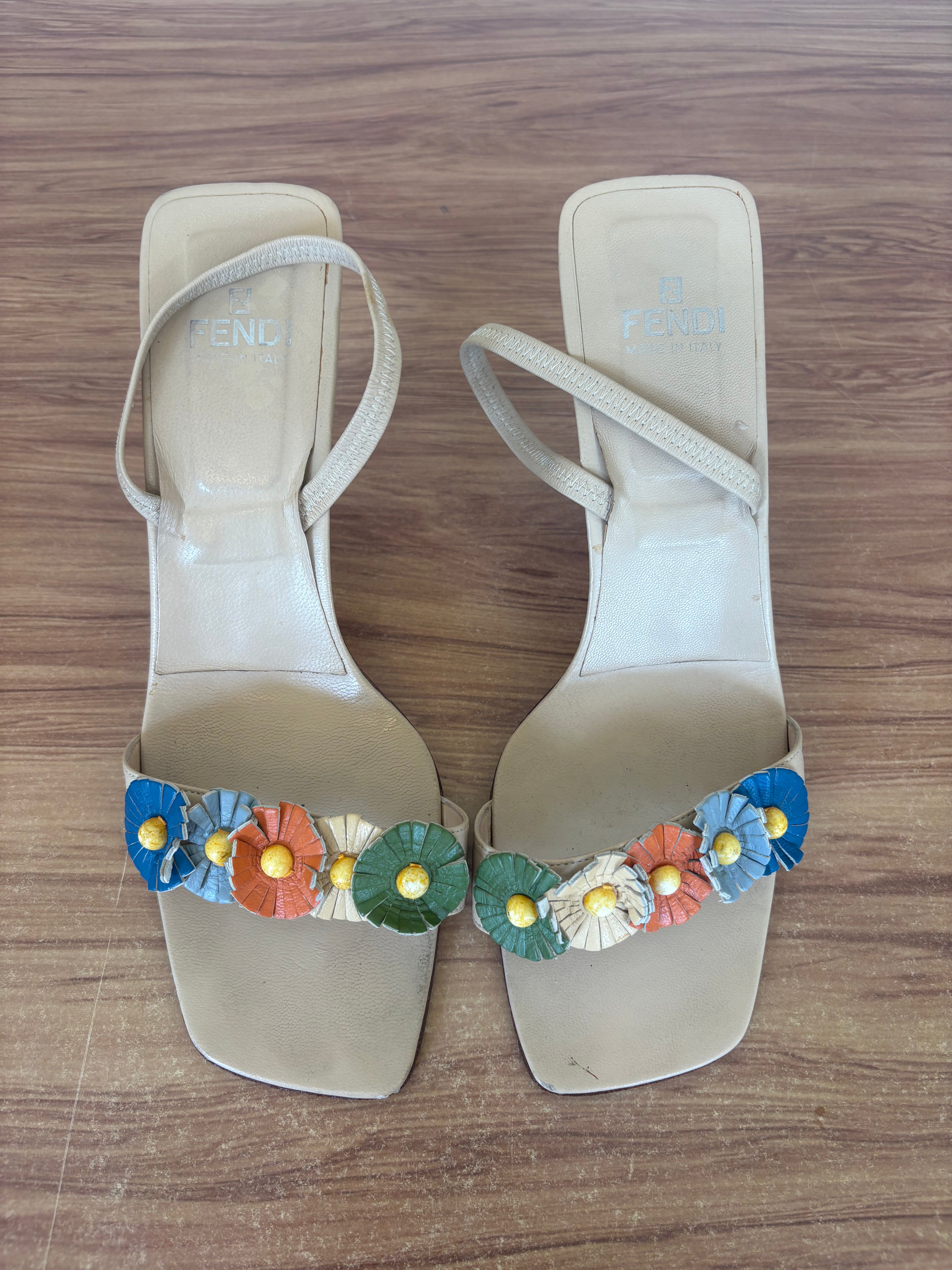 Fendi slingback flower kitten mules S/S 1998 (37)