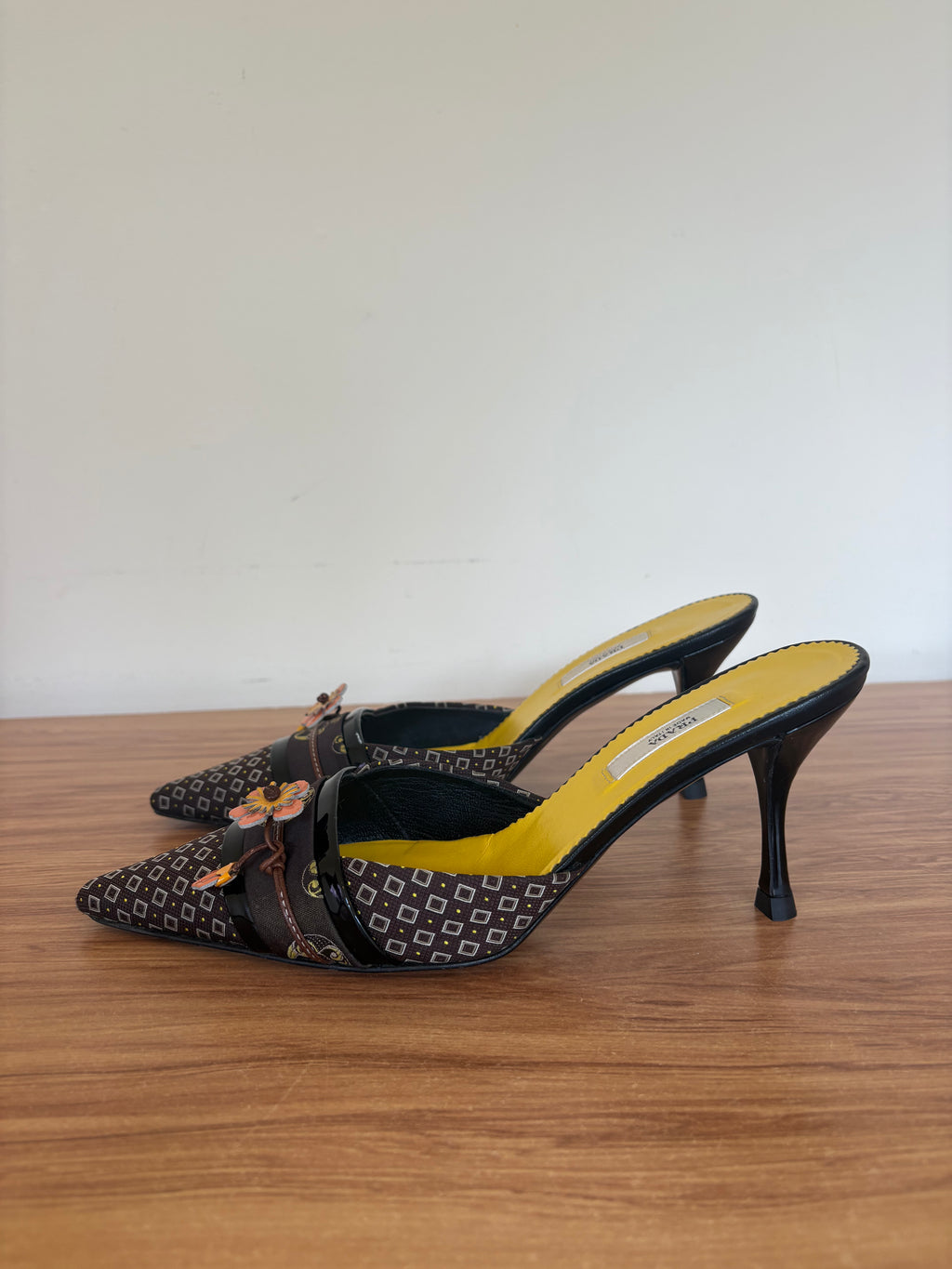 Prada silk kimono mules S/S 2003 (35.5)