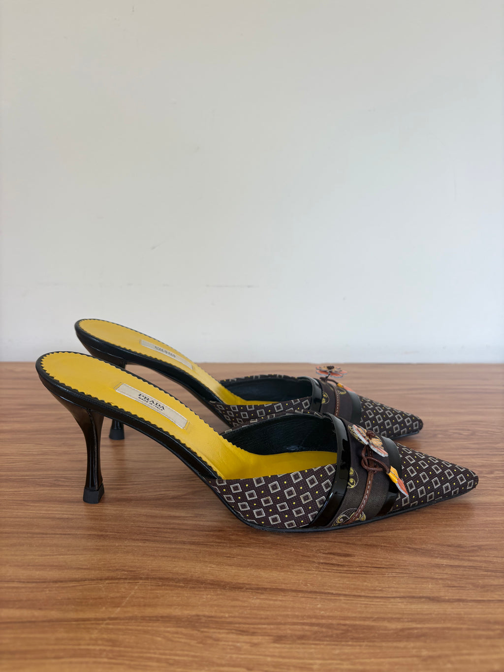 Prada silk kimono mules S/S 2003 (35.5)
