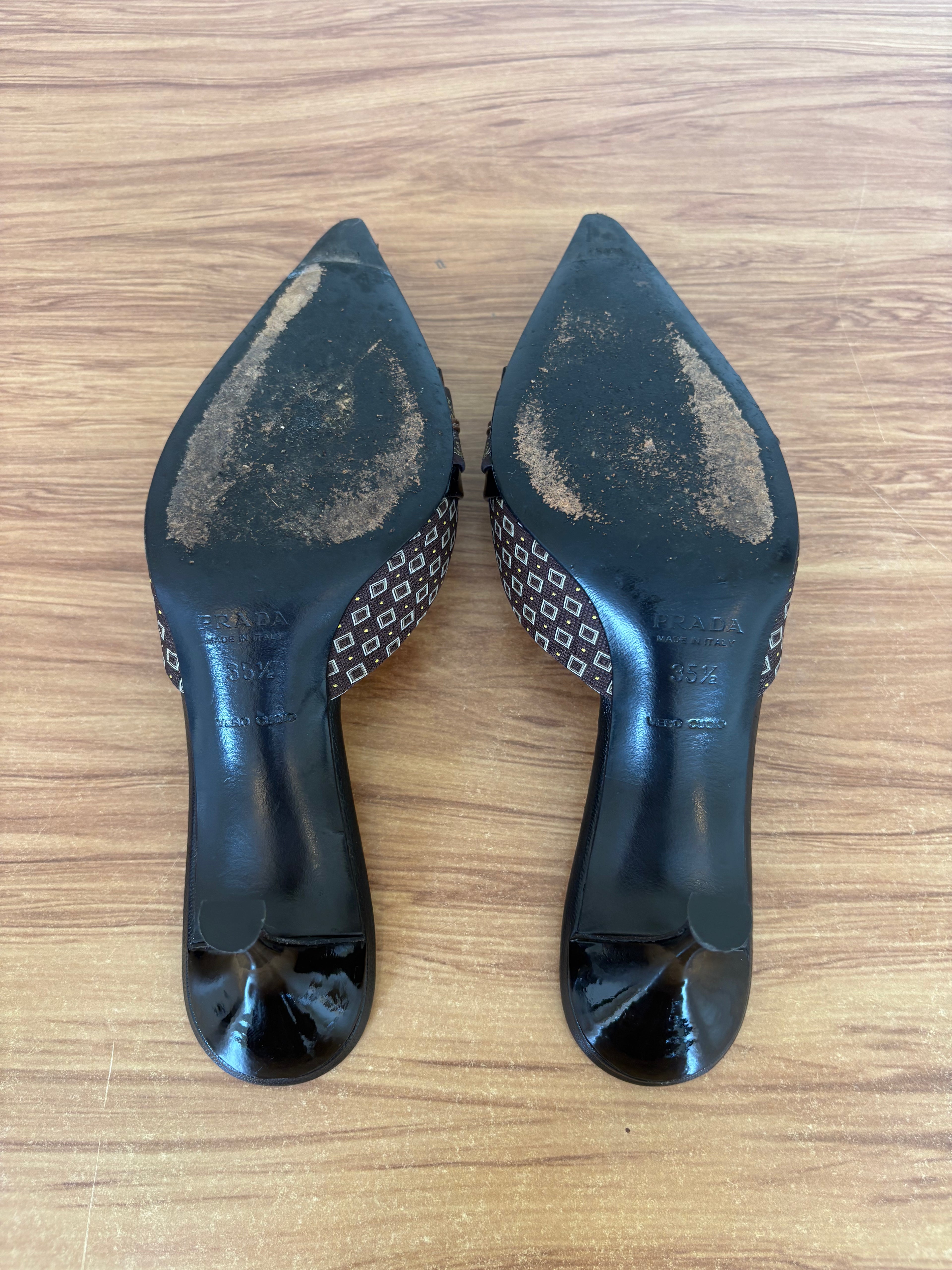 Prada silk kimono mules S/S 2003 (35.5)