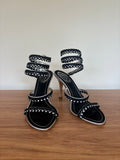 Vintage Rene Caovilla swarvoski cleo wrap heels (37.5)