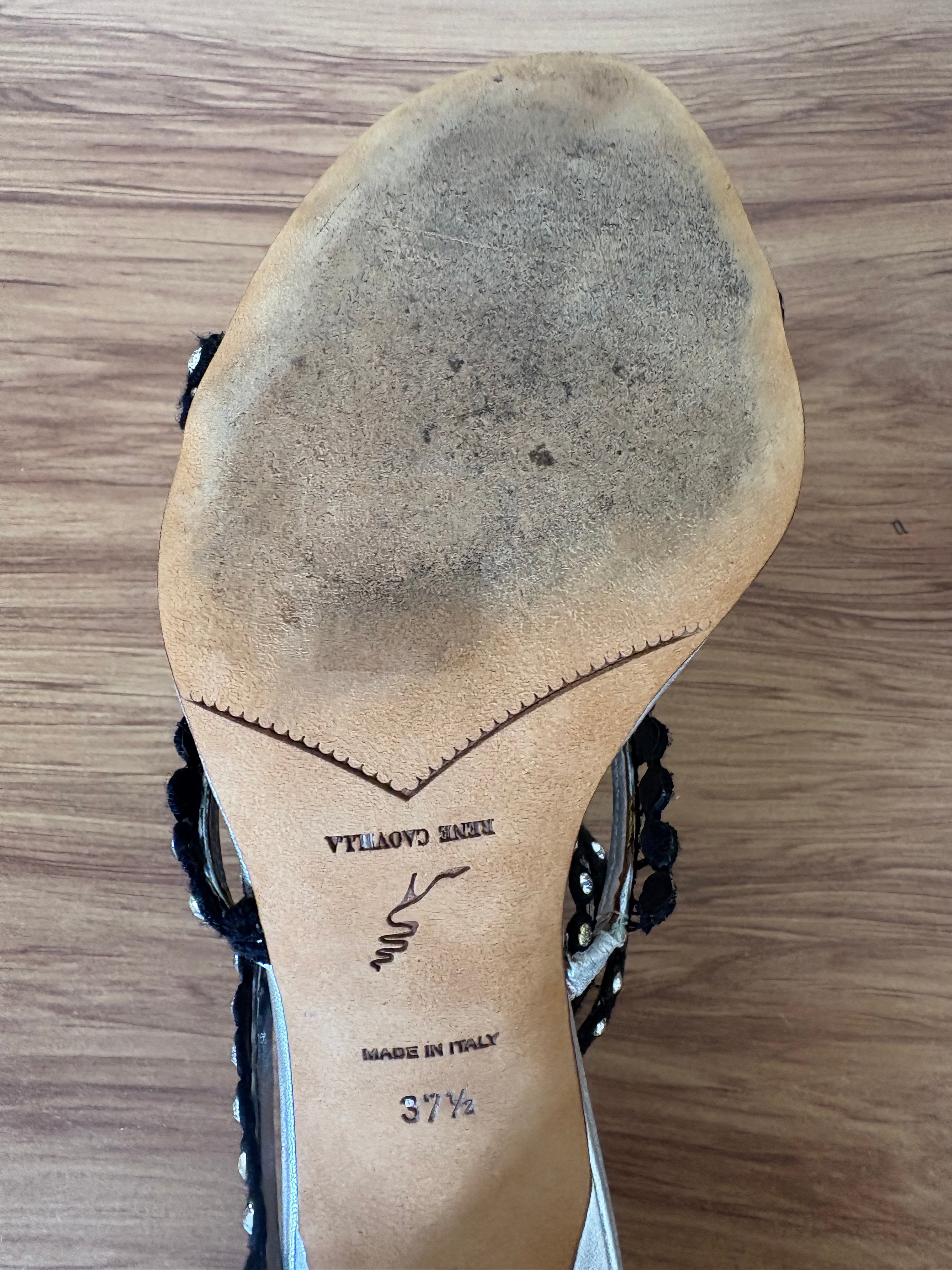 Vintage Rene Caovilla swarvoski cleo wrap heels (37.5)