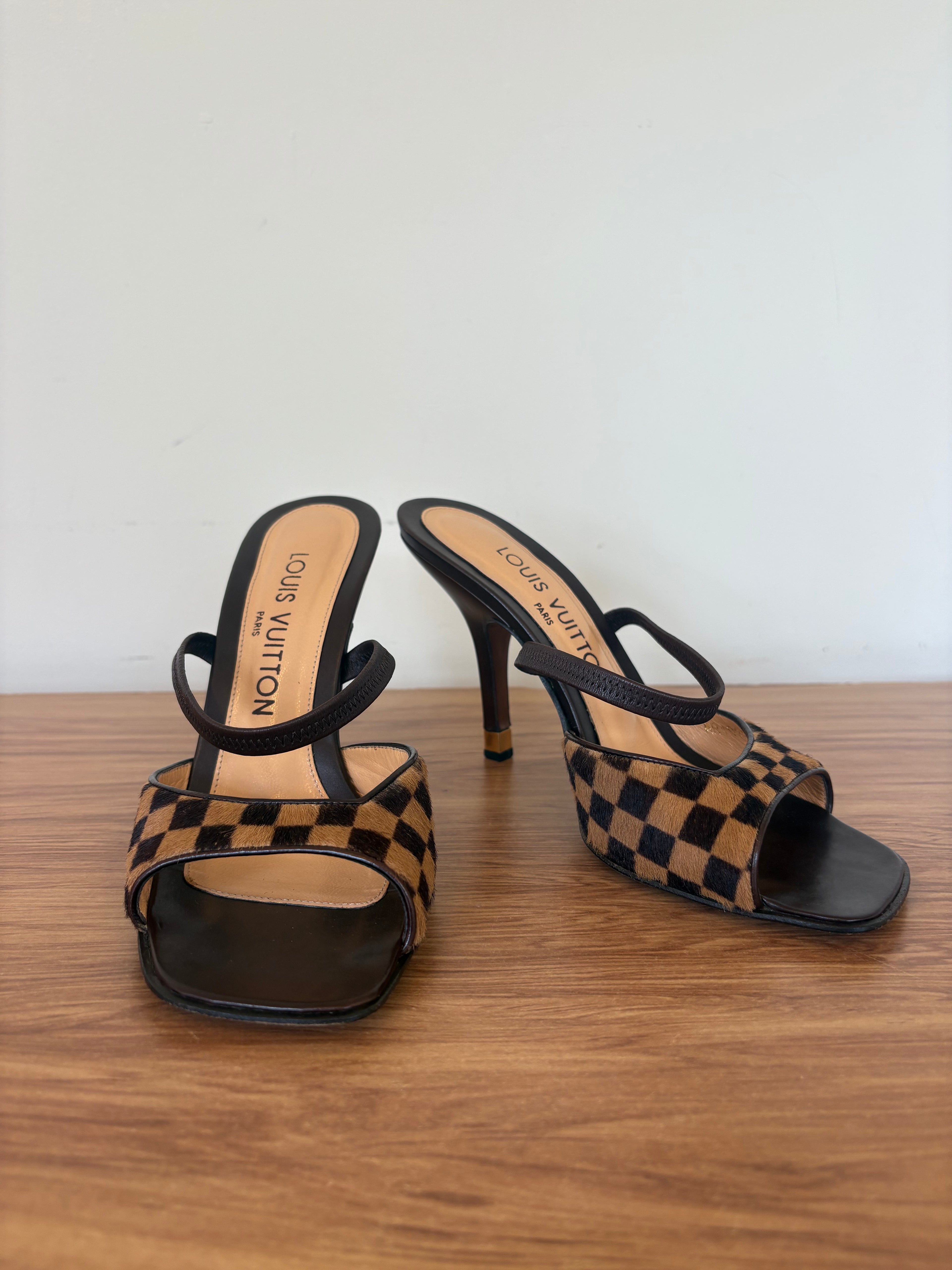 Louis Vuitton damier slingback mules (36.5)