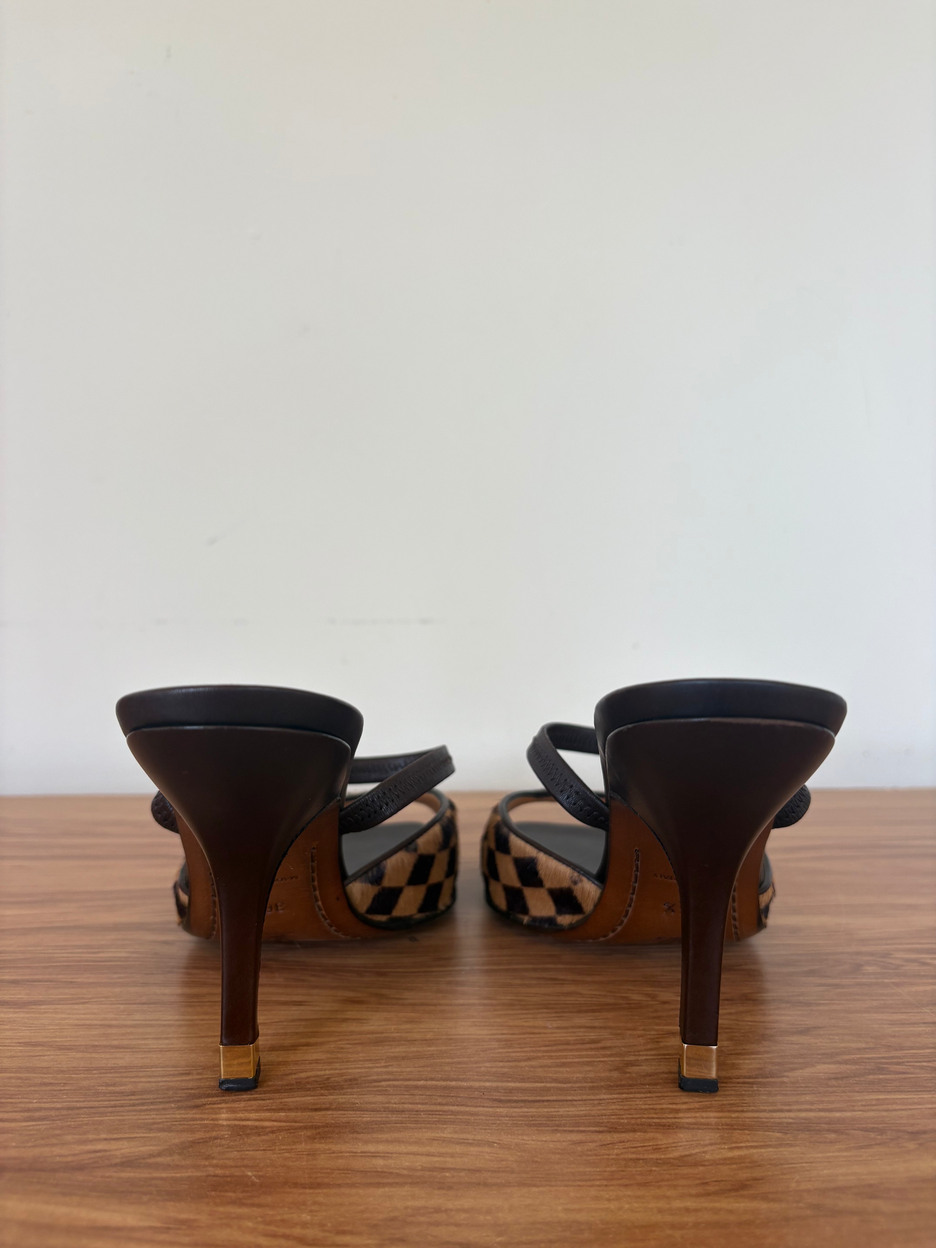 Louis Vuitton damier slingback mules (36.5)
