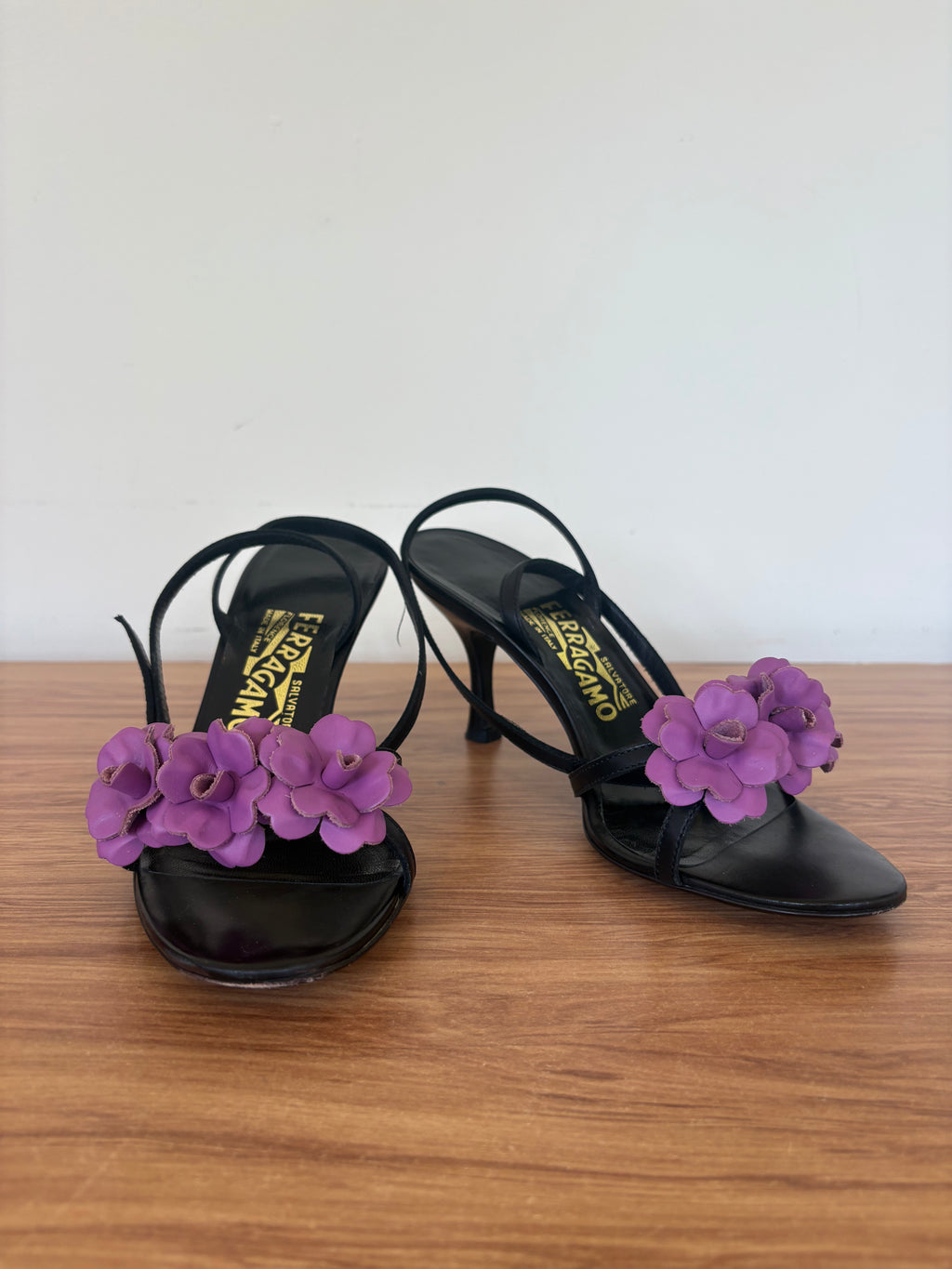 Salvatore Ferragamo strappy flower mules S/S 2004 (36)