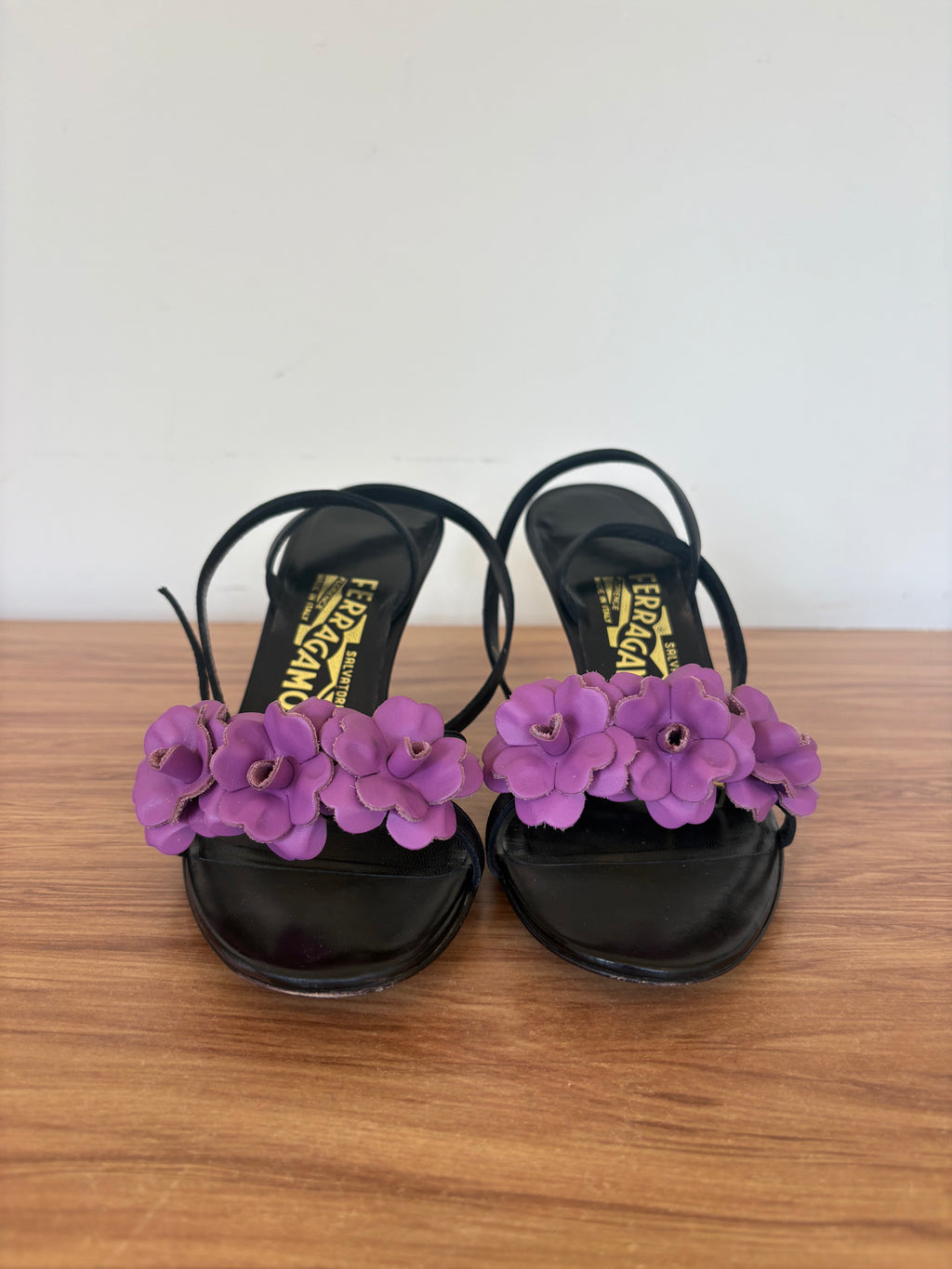 Salvatore Ferragamo strappy flower mules S/S 2004 (36)