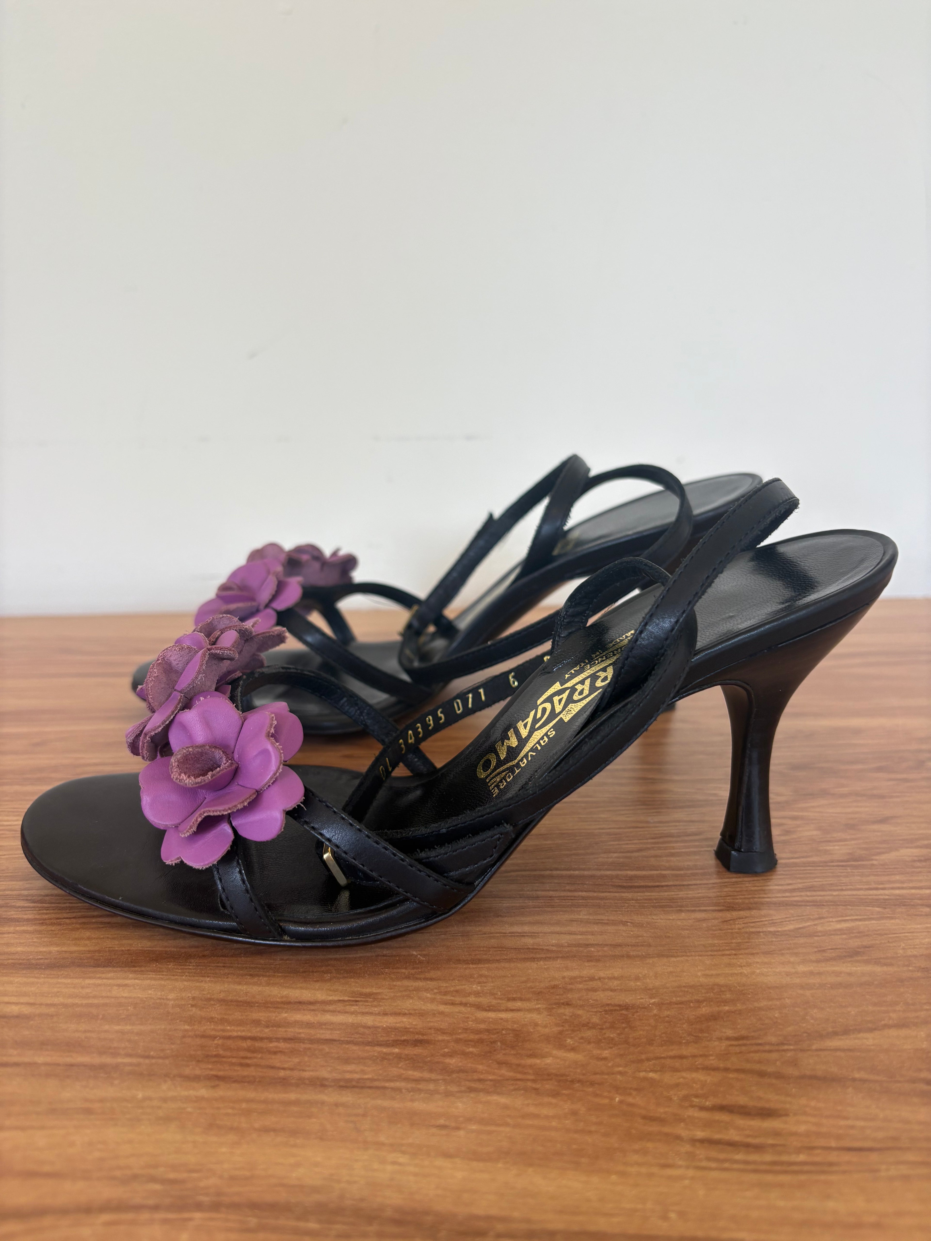 Salvatore Ferragamo strappy flower mules S/S 2004 (36)