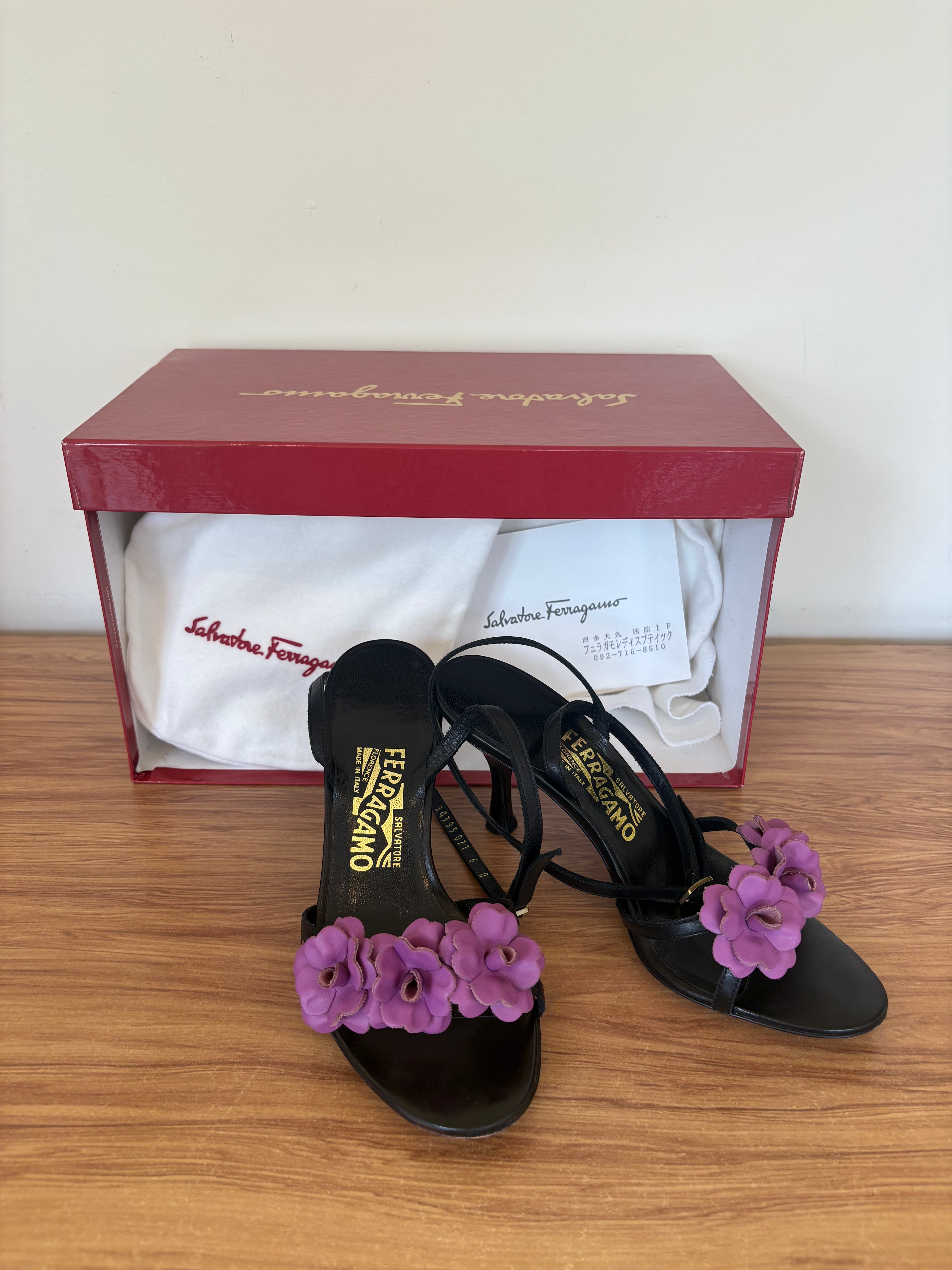 Salvatore Ferragamo strappy flower mules S/S 2004 (36)